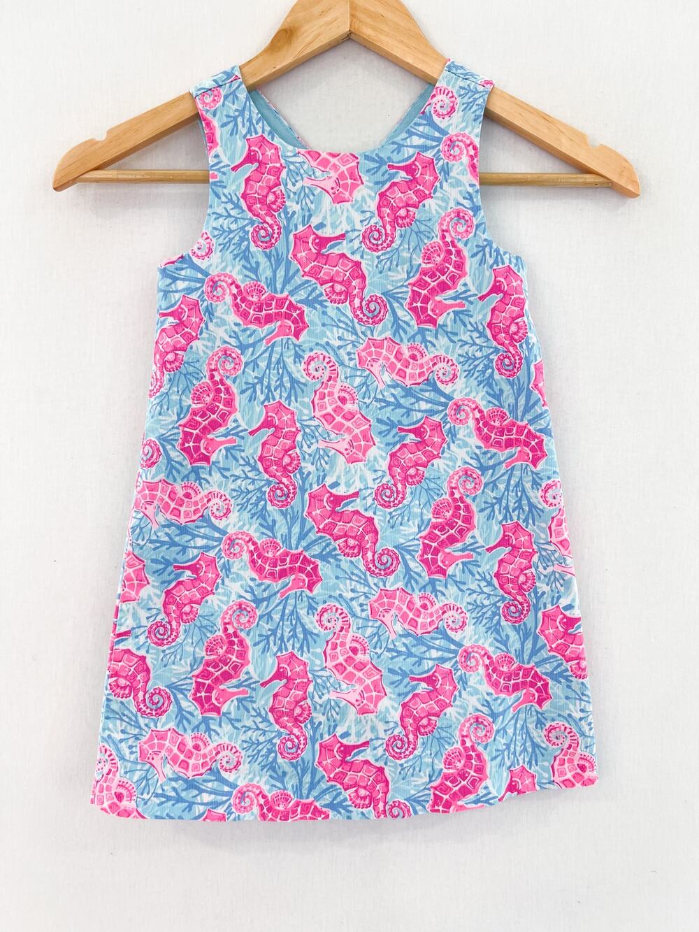 Tommy Bahama Girls Seahorse Dress Girls 5 Sleeveless Shift Dress Neon